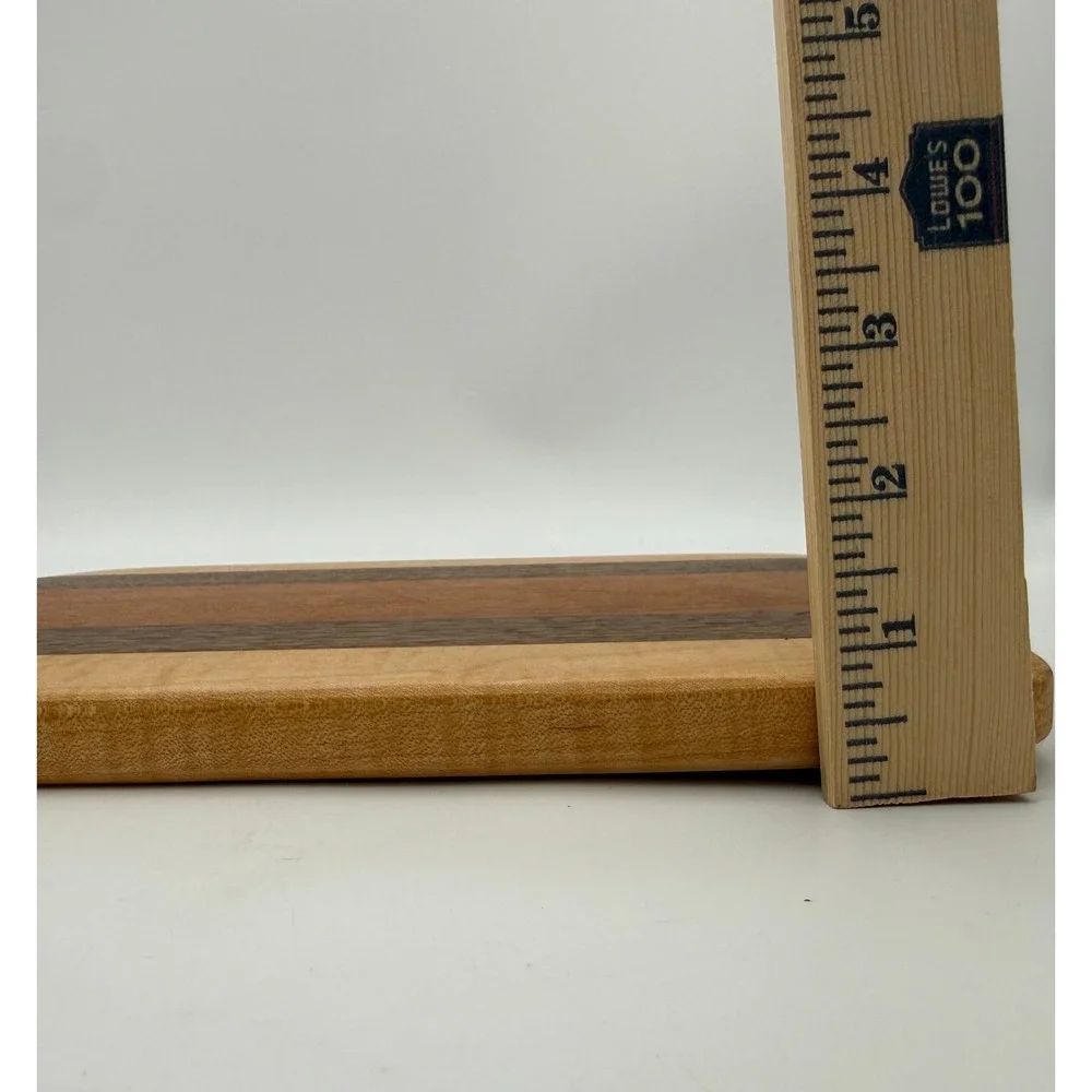 Innisfree Woodshop Striped Hardwood Charcuterie Board Serving Paddle New